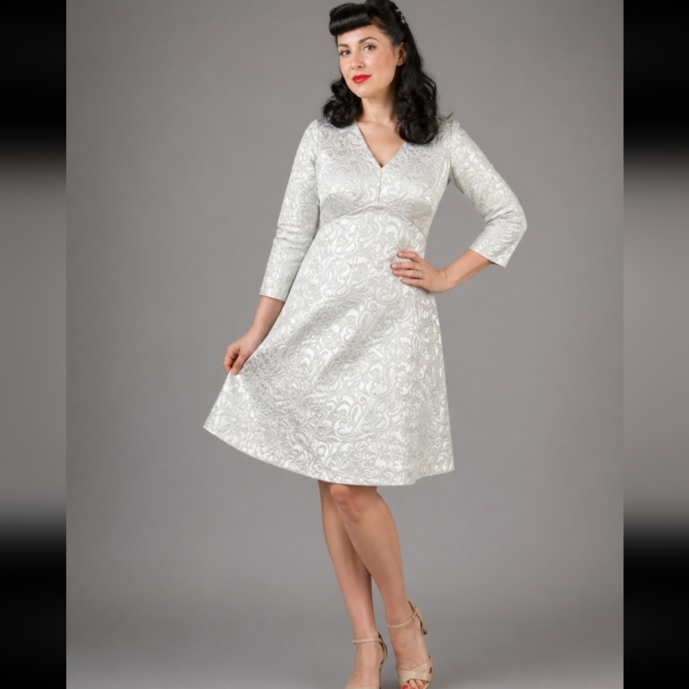 VINTAGE Handmade Quilt Metal Zipper Dress Small